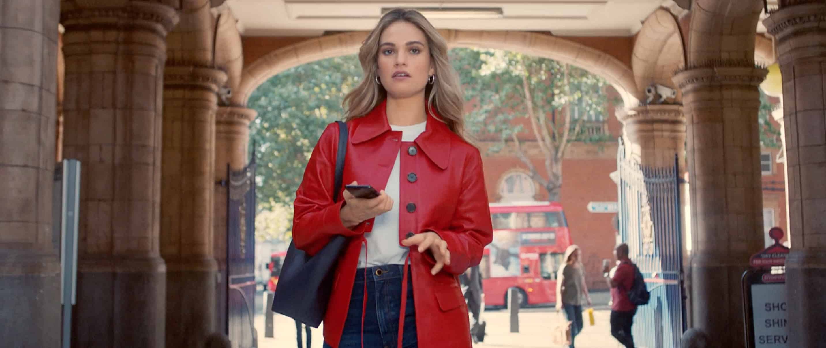 lily james red dress sky advert dom&nic > New Work > Sky Mobile
